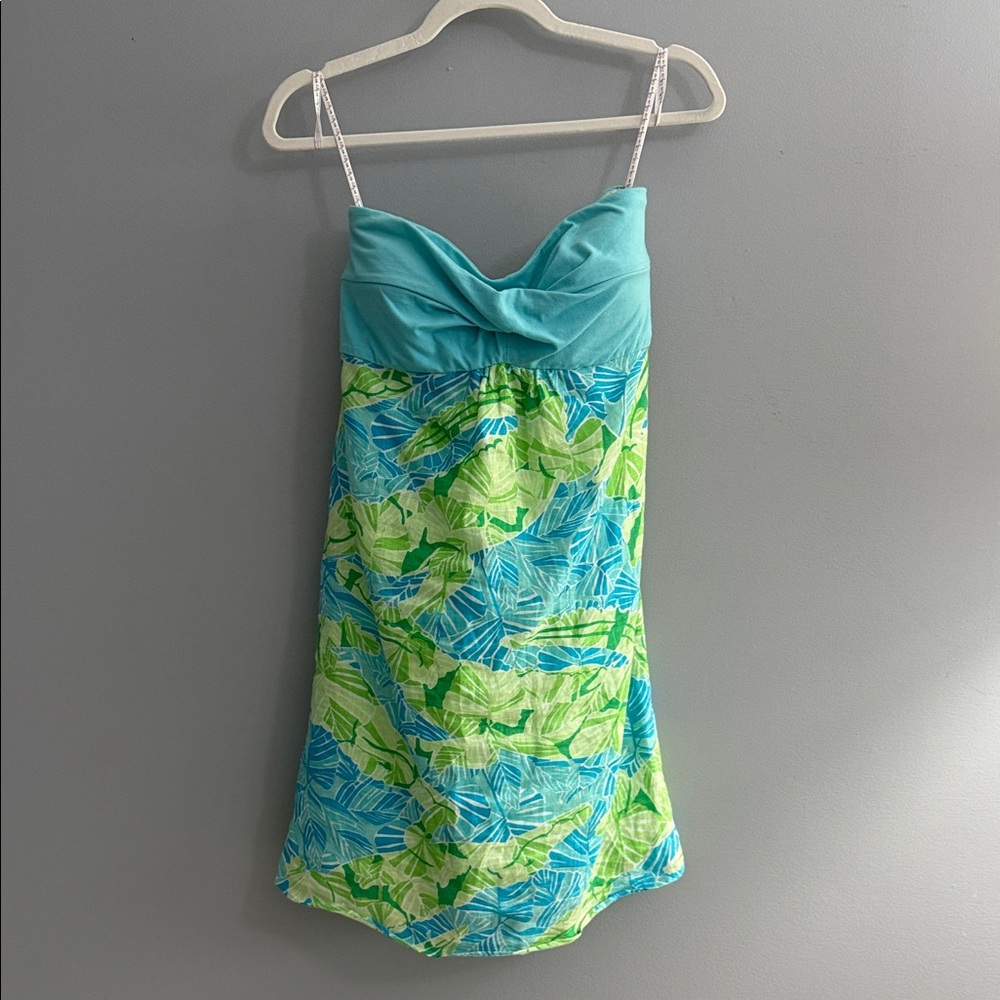 Lilly Pulitzer Blue and Green Mini Dress
